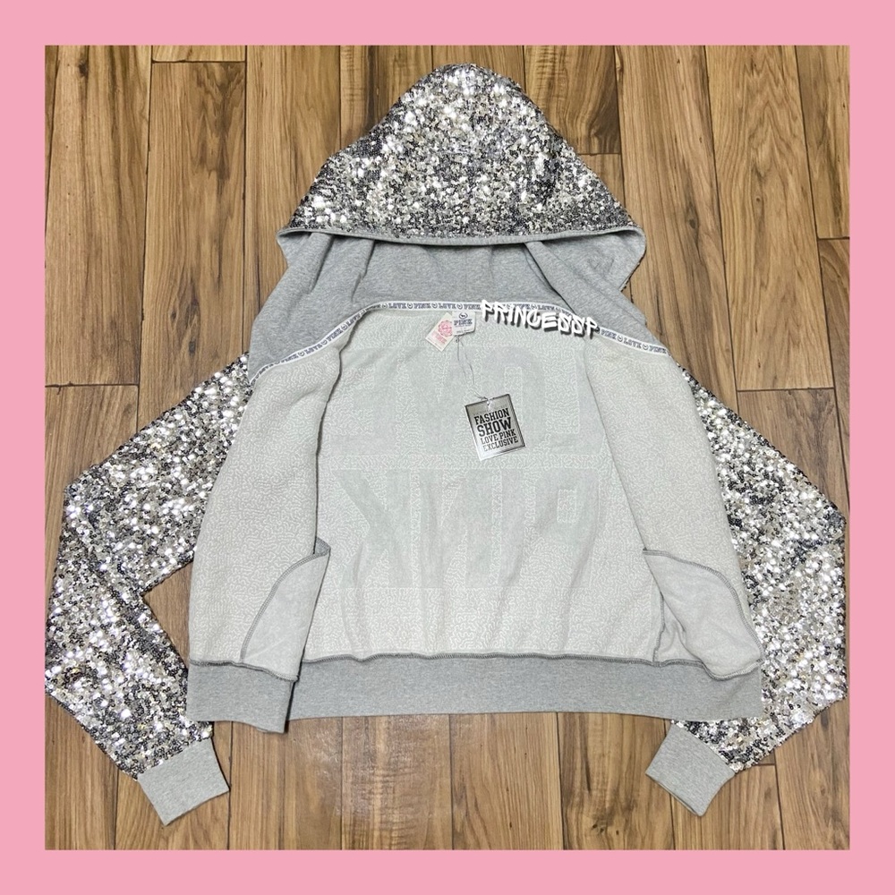 RARE/HTF PINK VS FASHION SHOW CADILLAC BLING FASHION SHOW HOODED JACKET - Picture 7 of 13